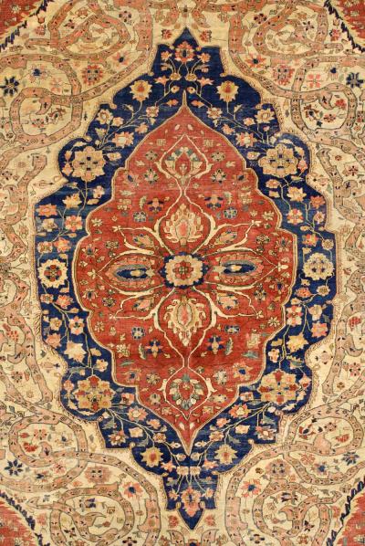 Antique Mohtasham Kashan Area Rug 10 2 x 17 0 