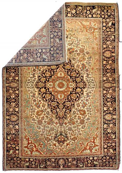 Antique Mohtasham Kashan Area Rug 4 6 x 6 9 