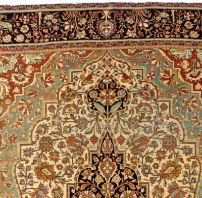 Antique Mohtasham Kashan Area Rug 4 6 x 6 9 