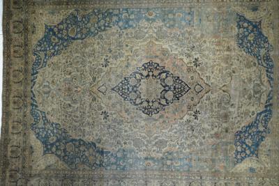 Antique Mohtasham Kashan Rug 10 0 x 13 0 