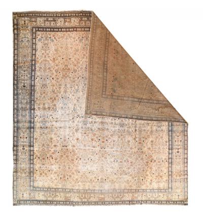 Antique Mohtasham Kashan Rug 13 0 x 14 0 