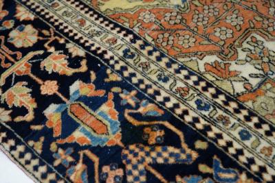 Antique Mohtasham Kashan Rug 3 11 x 6 7 