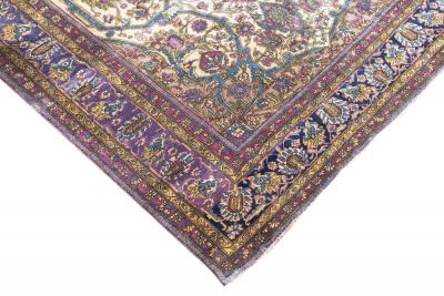 Antique Mohtasham Kashan Rug 4 0 x 6 10 