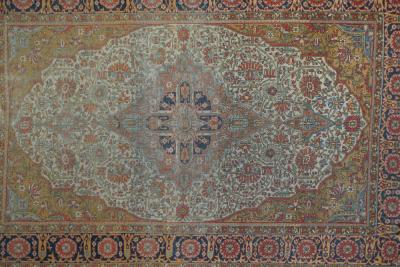 Antique Mohtasham Kashan Rug 4 0 x 6 2 