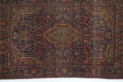 Antique Mohtasham Kashan Rug 4 2 x 6 6 