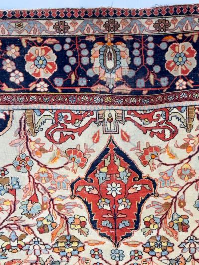 Antique Mohtasham Kashan Rug 4 4 x 6 10 