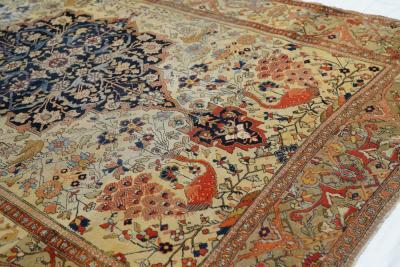 Antique Mohtasham Kashan Rug 4 4 x 6 7 