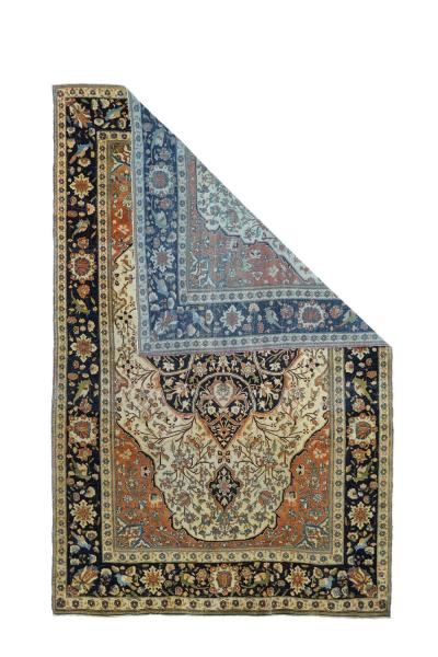 Antique Mohtasham Kashan Rug 4 5 x 6 9 