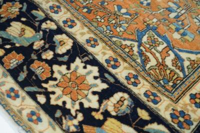 Antique Mohtasham Kashan Rug 4 5 x 6 9 