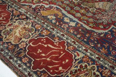 Antique Mohtasham Kashan Rug 4 6 x 6 10 