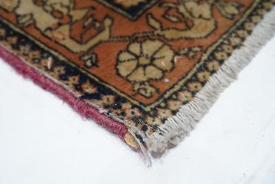 Antique Mohtasham Kashan Rug 4 6 x 6 6 
