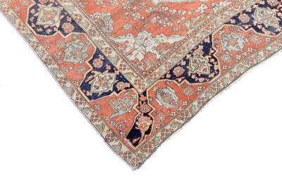 Antique Mohtasham Kashan Rug 4 7 x 6 9 