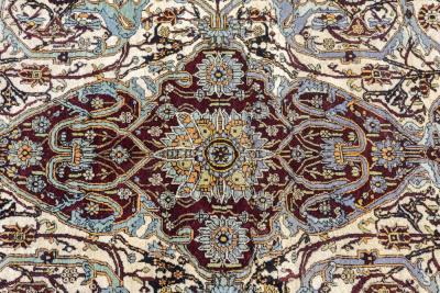 Antique Mohtasham Kashan Rug 4 9 x 8 1 