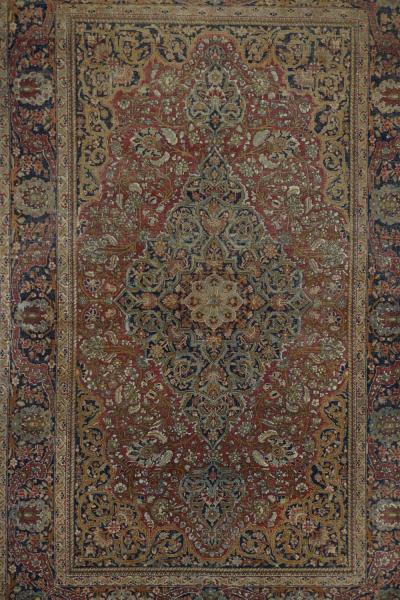 Antique Mohtasham Kashan Rug 42 x 69