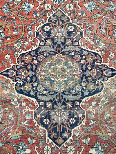 Antique Mohtasham Kashan Rug 44 x 69 
