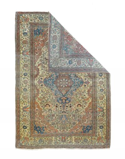 Antique Mohtasham Kashan Rug 46 x 64