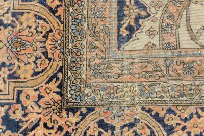 Antique Mohtasham Kashan Rug 6 9 x 9 7 