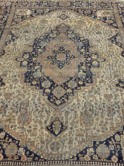 Antique Mohtasham Kashan Rug 7 2 x 9 11 