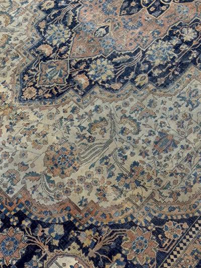 Antique Mohtasham Kashan Rug 7 2 x 9 11 