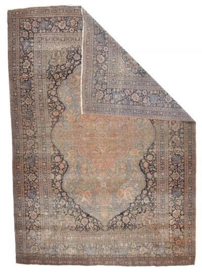 Antique Mohtasham Kashan Rug 7 6 x 10 9 