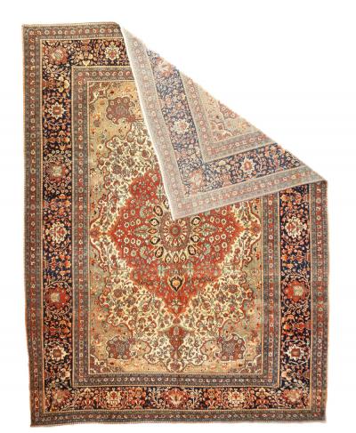 Antique Mohtasham Kashan Rug 8 7 x 11 4 