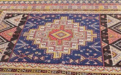 Antique Moroccan Rug 6 9 x 9 8 