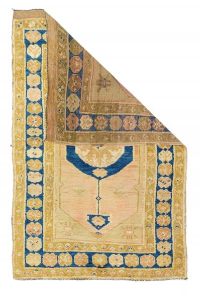 Antique Oushak Rug 3 10 x 5 10 