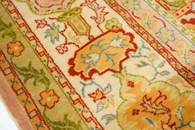 Antique Oushak Rug 9 5 x 14 5 