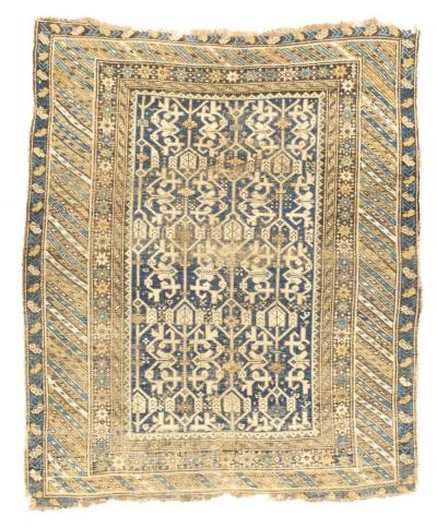 Antique Perpedil Rug 3 11 x 4 7 