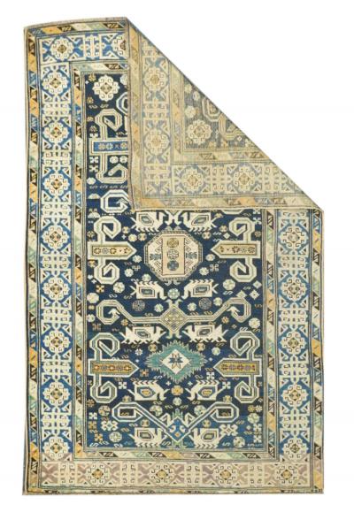 Antique Perpedil Rug 3 11 x 6 3 