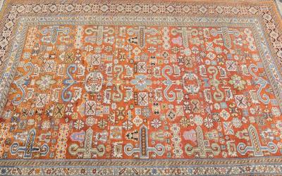 Antique Perpedil Rug 5 x 5 7 