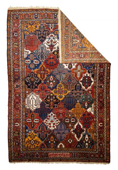 Antique Persian Bakhtiari Rug 13 6 x 20 5 
