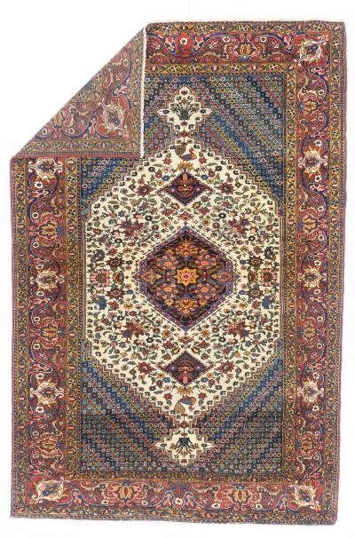 Antique Persian Bakhtiari Rug 46 x 69 