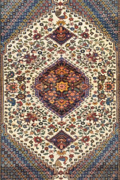 Antique Persian Bakhtiari Rug 46 x 69 