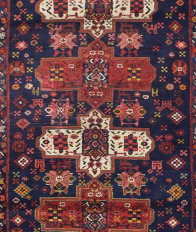 Antique Persian Bakhtiari Rug 49 x 87 