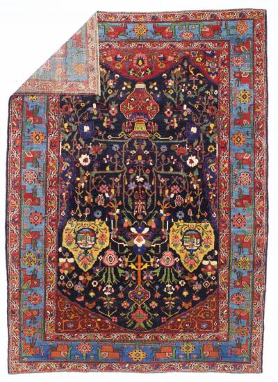 Antique Persian Bakhtiari Rug 5 5 x 7 7 