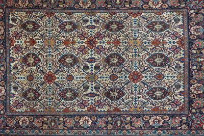 Antique Persian Dabir Kashan Rug 4 4 x 6 10 