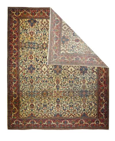 Antique Persian Farahan Sarouk Rug 110 x 130 