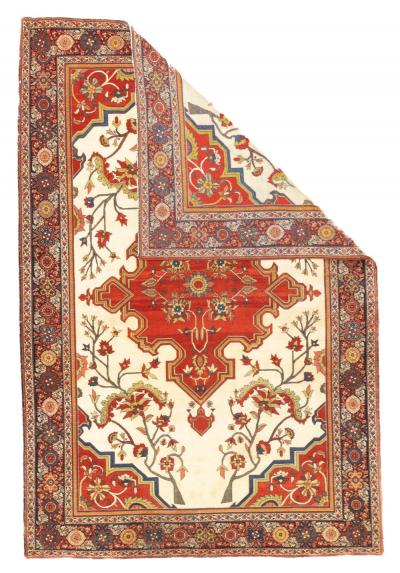 Antique Persian Farahan Sarouk Rug 4 2 x 6 3 