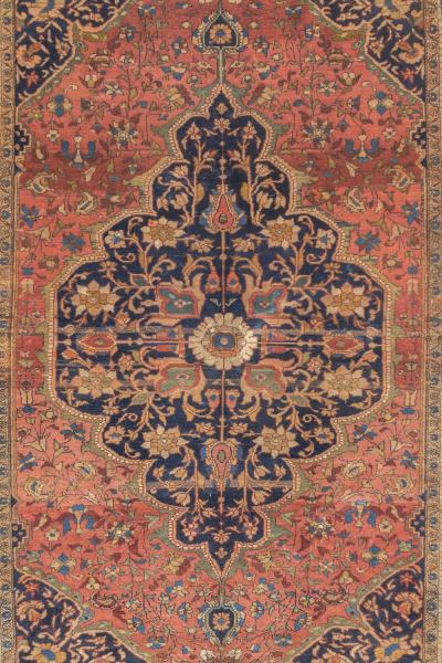 Antique Persian Farahan Sarouk Rug 4 6 x 6 7 