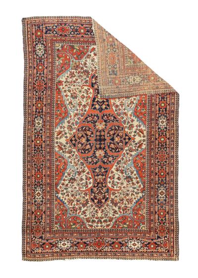 Antique Persian Farahan Sarouk Rug 43 x 611 