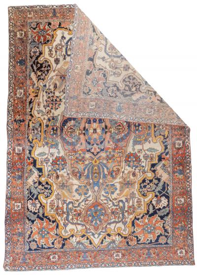 Antique Persian Farahan Sarouk Rug 6 7 x 9 7 