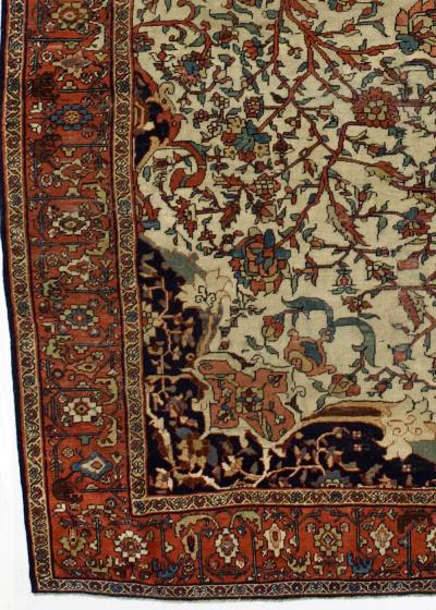 Antique Persian Farahan Sarouk Rug 7 3 x 10 5 