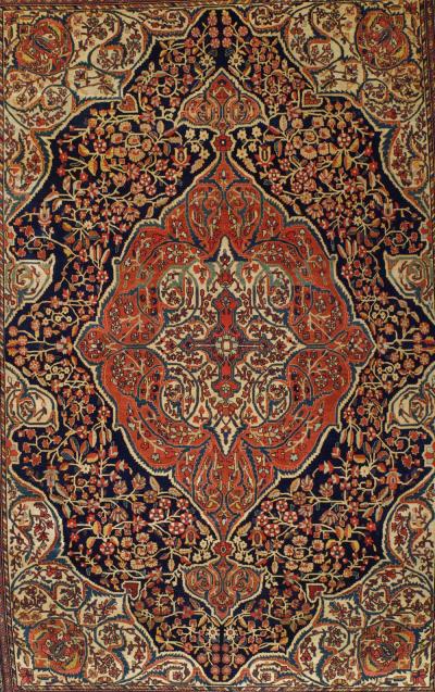 Antique Persian Farahan Sarouk Rug 8 10 x 12 5 