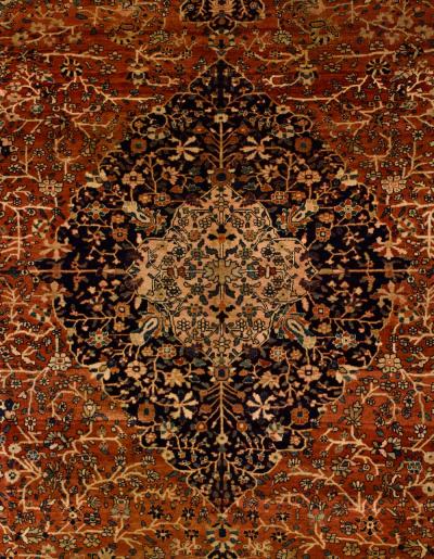 Antique Persian Farahan Sarouk Rug 8 9 x 11 6 