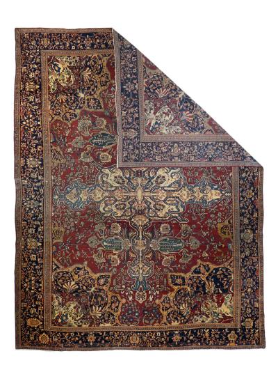 Antique Persian Farahan Sarouk Rug 9 0 x 12 3 