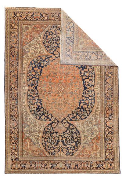 Antique Persian Farahan Sarouk Rug 9 4 x 12 1 