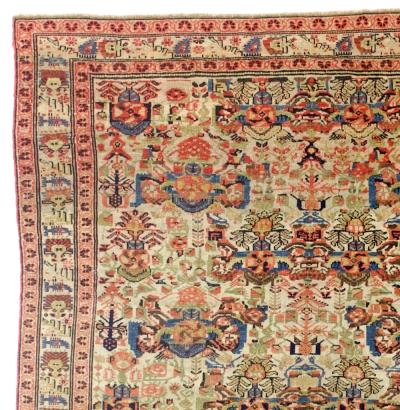 Antique Persian Farahan Zeleh Sultan Design Rug 3 x 11 x 6 x 3 