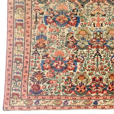 Antique Persian Farahan Zeleh Sultan Design Rug 3 x 11 x 6 x 3 