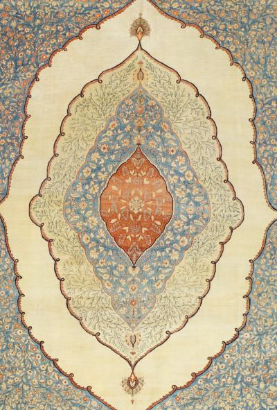 Antique Persian Haji Jailli Tabriz Rug 8 7 x 11 8 